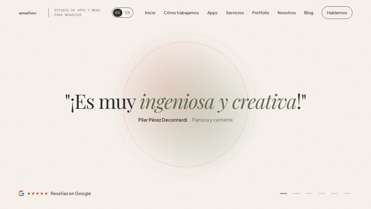 Página de inicio de SomosMates